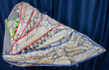 Partial Mosasaur Skull on Custom Stand-Morocco